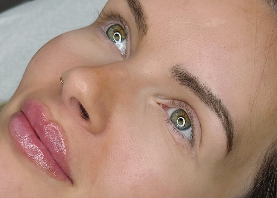Close-up of a woman with radiant skin at Studio Twenty2, Heddon-on-the-Wall, England, GB.