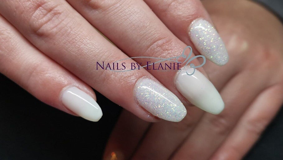 Elegant sparkling nails by Nails by Elanie in Bloemfontein, Free State, ZA. Perfect for special occasions.