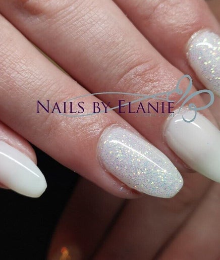 Elegant sparkling nails by Nails by Elanie in Bloemfontein, Free State, ZA. Perfect for special occasions.