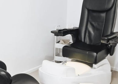 Luxurious pedicure chair at Tomeeka Jay Beauty Collective, Buronga, New South Wales, AU, ready for relaxation.