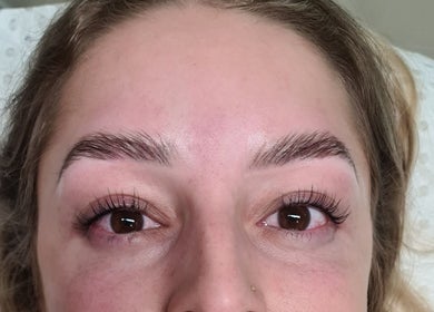 Close-up of eyelash extensions at Tomeeka Jay Beauty Collective, Buronga, New South Wales, AU.