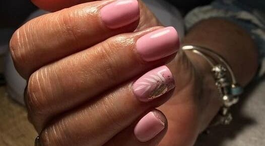 Close-up of pink manicured nails at Gilded by Natalie, Pietermaritzburg, Kwazulu-natal, ZA.