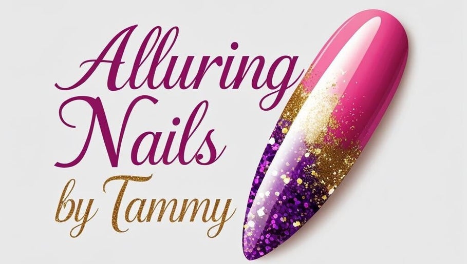 Vibrant purple and pink nail design at Alluring Nails by Tammy, New Providence, BS.