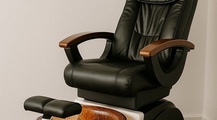 Elegant pedicure chair at Alluring Nails by Tammy, New Providence, BS, offering ultimate relaxation.
