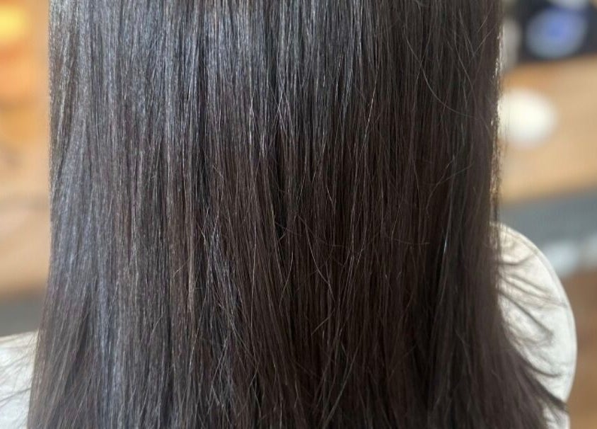 Smooth, straight hair styled at Lincoln Hair Shack, Port Lincoln, South Australia, AU.