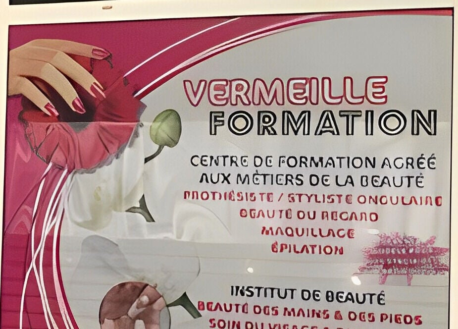 Affiche Vermeille Formation à Canet-en-Roussillon, Occitanie, FR, détaillant cours de beauté et bien-être.