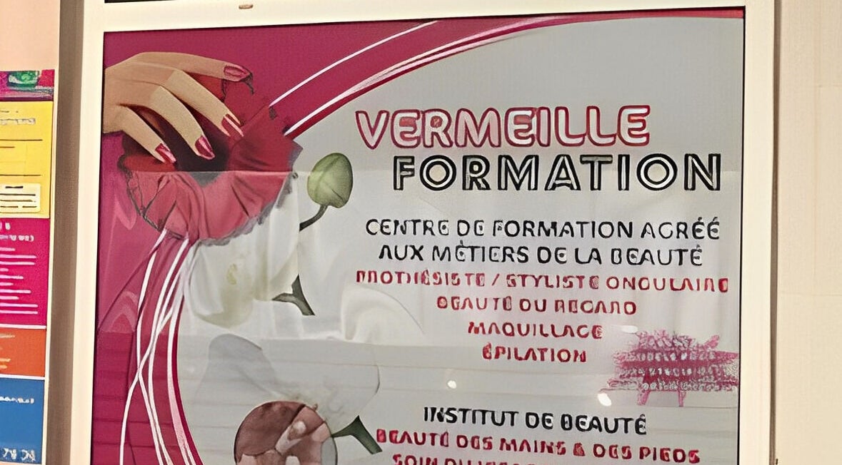 Affiche Vermeille Formation à Canet-en-Roussillon, Occitanie, FR, détaillant cours de beauté et bien-être.