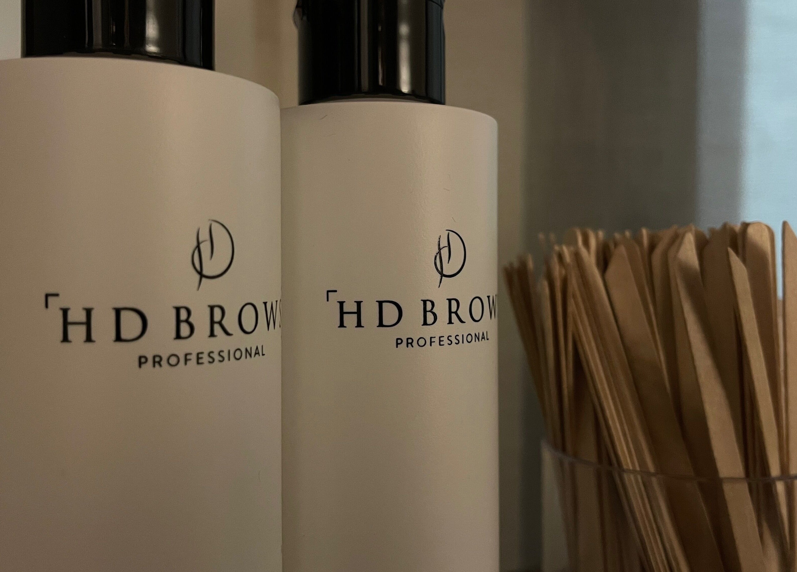 HD Brow products featured at Netherfield Beauty & Co, Castleford, England, GB, highlighting luxury care.