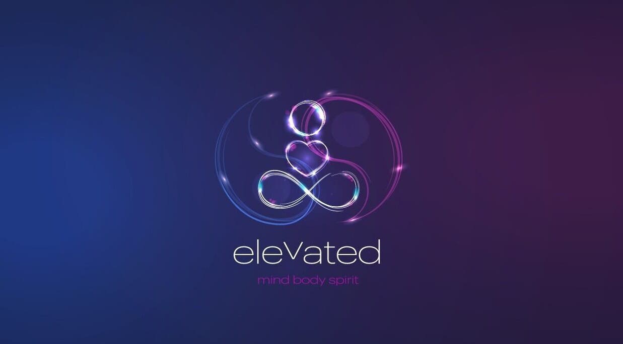 Stylized logo of Elevated Therapies, Coventry, England, GB, with abstract shapes symbolizing mind, body, spirit.