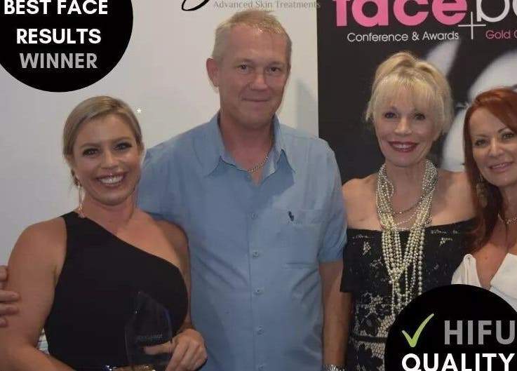Team at Studio 11 Advanced Skin Treatments in Gracemere, Queensland, AU, celebrating award success.