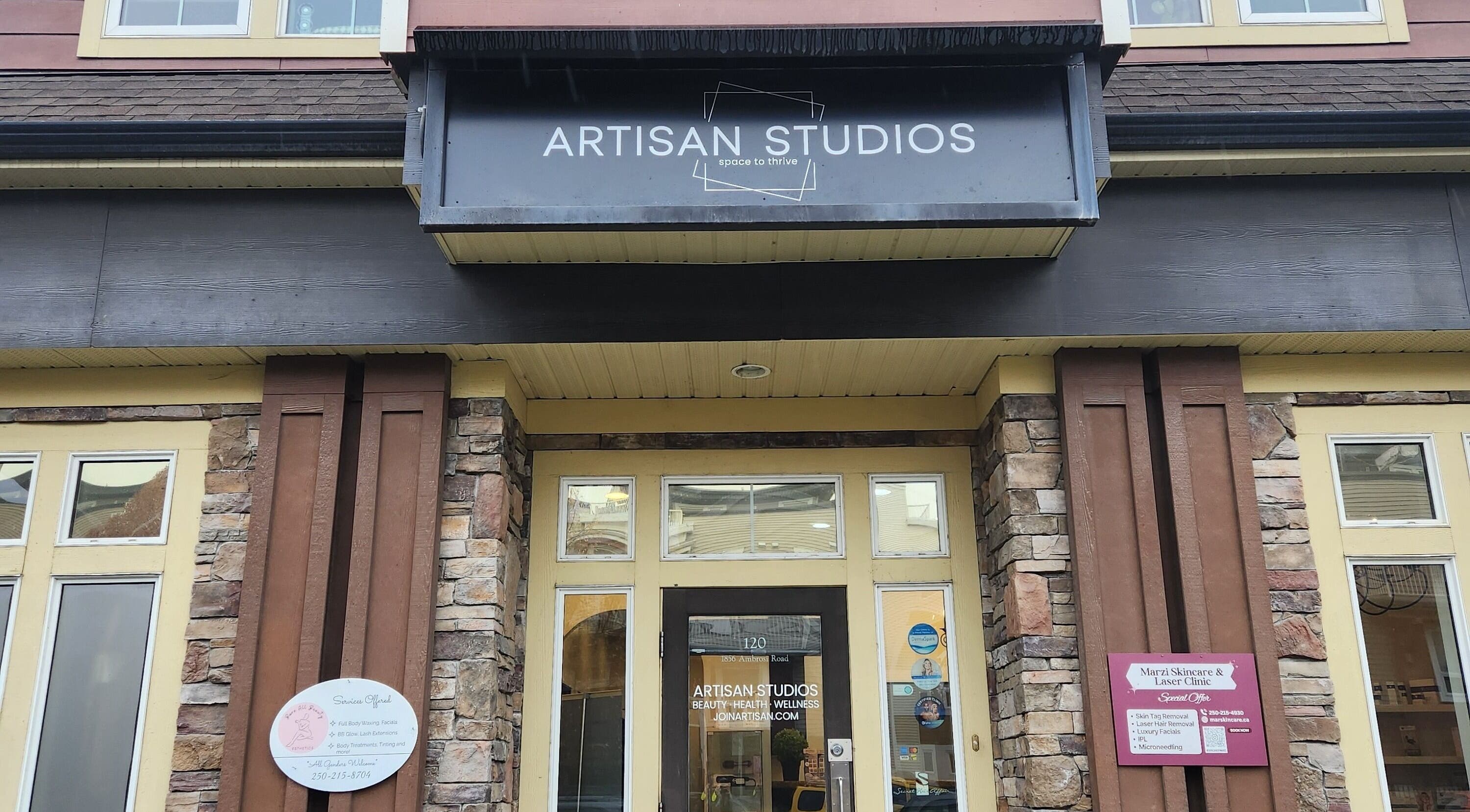 Entrance to Artisan Studios in Kelowna, British Columbia, CA, home to Inspirado Designs.