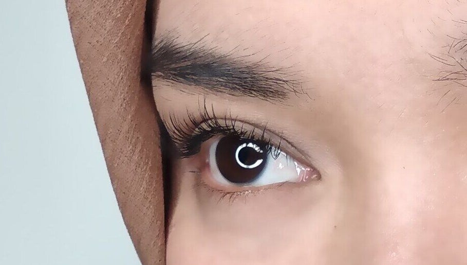 Closeup of enhanced lashes at Avante Studio Galaxy, West Java, West Java, ID.