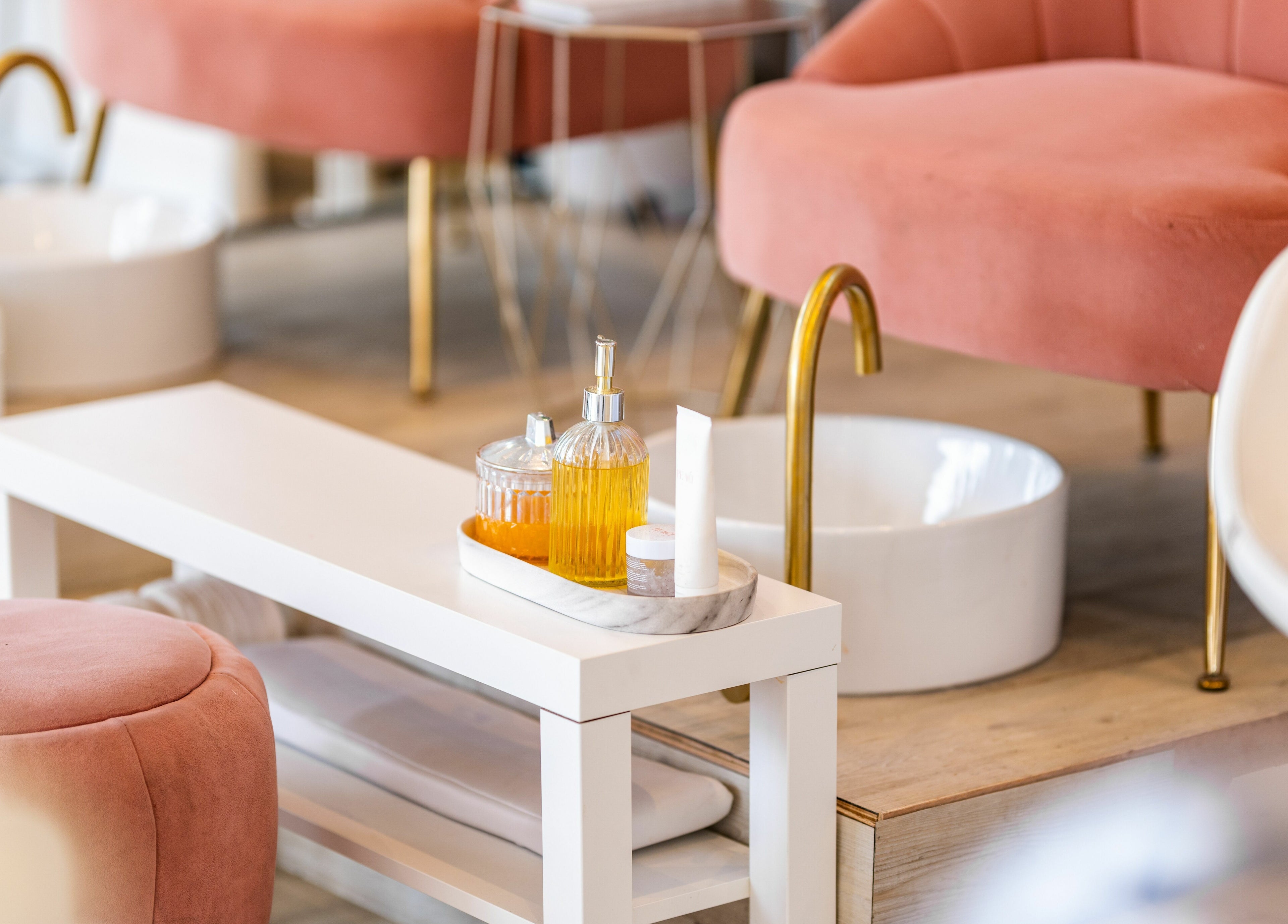 Chic spa treatment area at Pamper Parties - Bella Rose, West Wickham, England, GB with stylish decor.