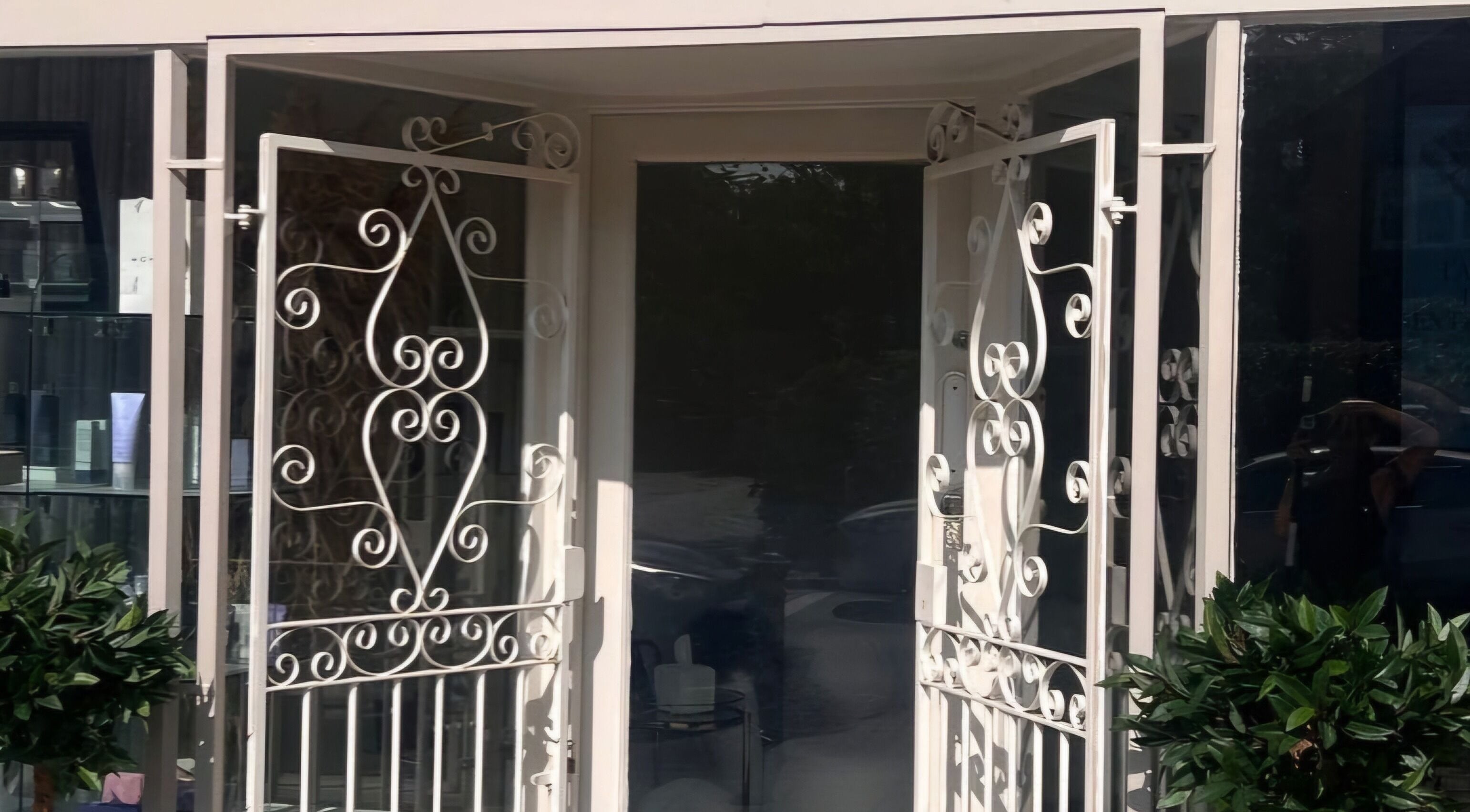 Ornate entrance to H A Beauty & Aesthetics within The Hair Extension Shop, West Wickham, England, GB.