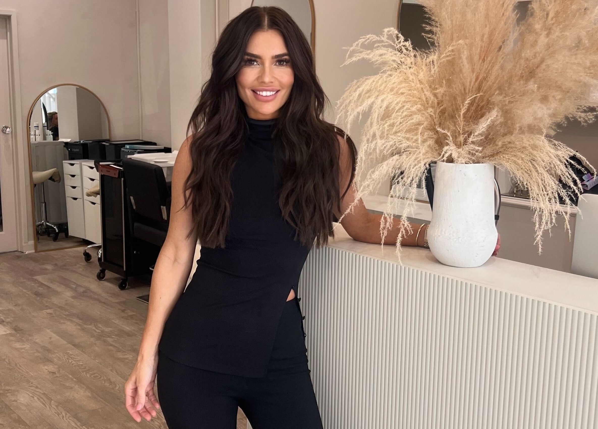 Welcoming reception area at The Hair Extension Shop, West Wickham, England, GB, with a modern design and friendly atmosphere.