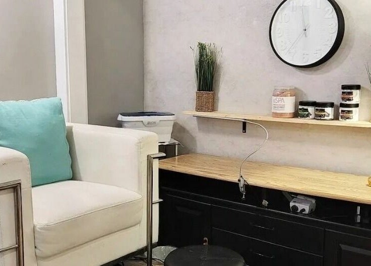 Inviting salon chair at Hot Shades Salon, Pilot Butte, Saskatchewan, CA, with elegant decor and soothing ambiance.