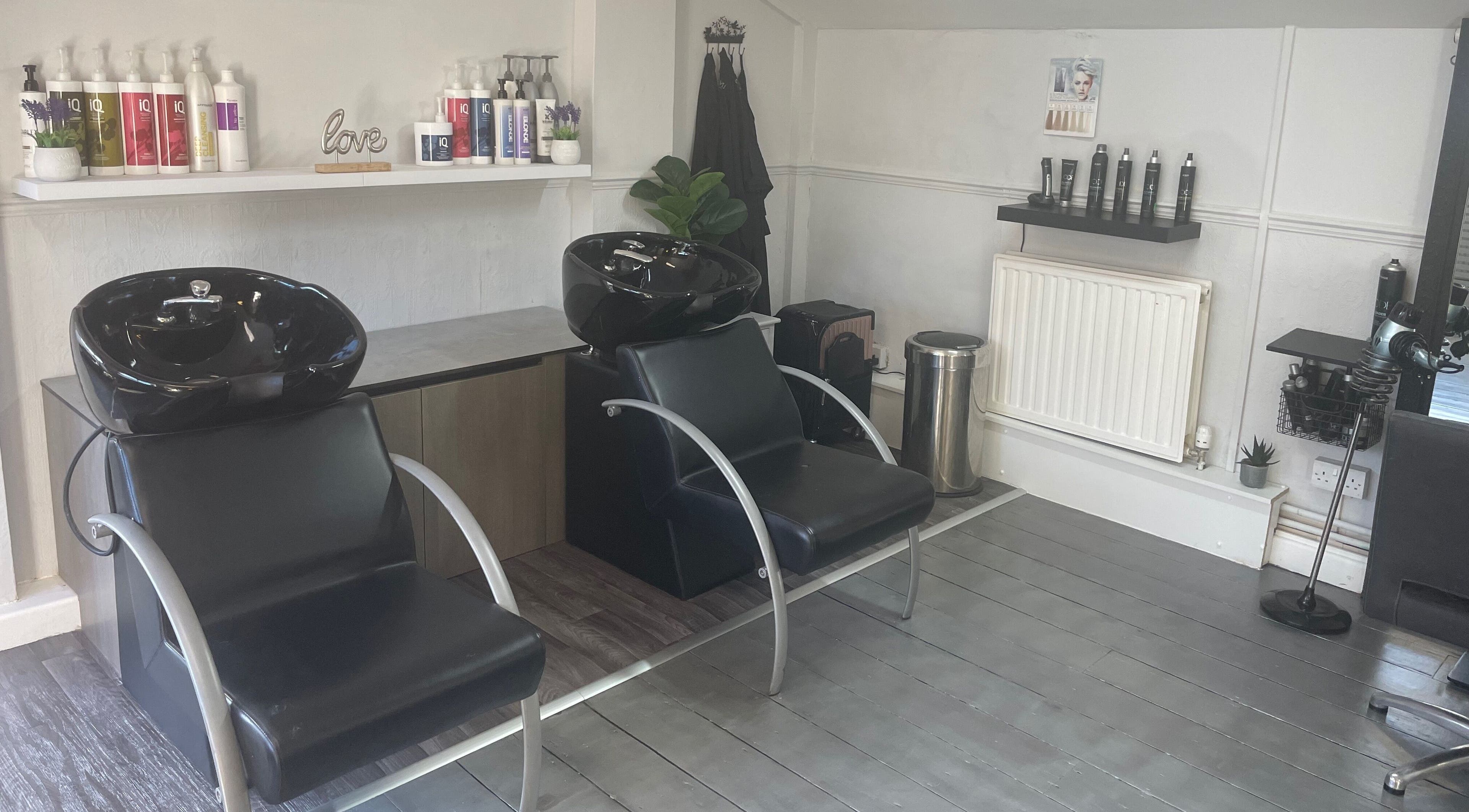 Stylish hair wash stations at Boujee Boutique Hair & Aesthetics in Costessey, England, GB.