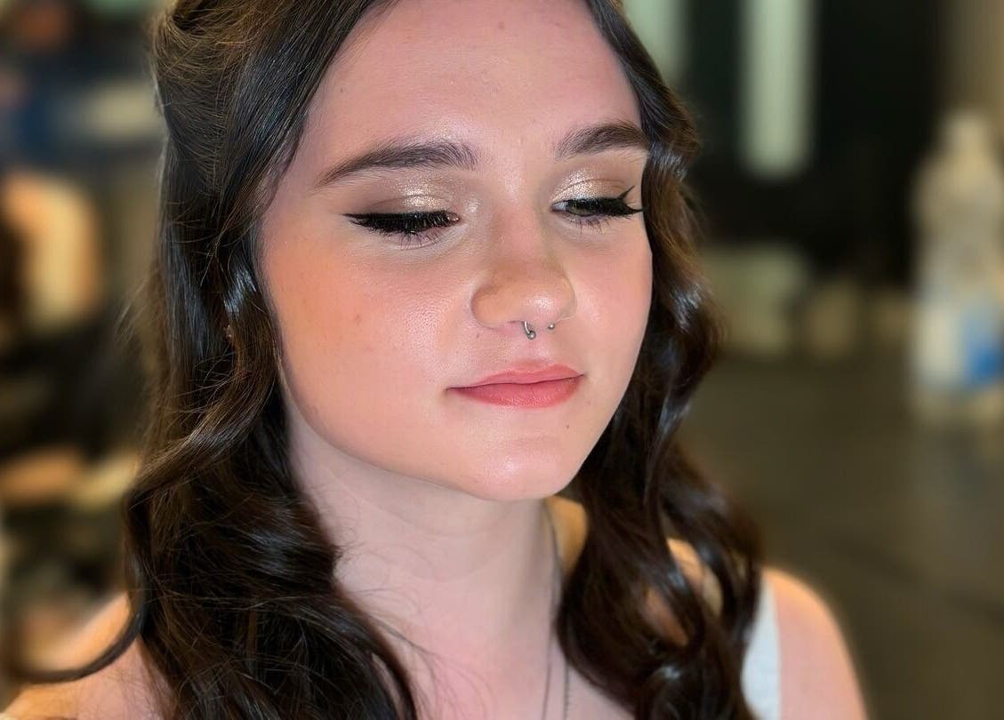 Elegantly styled woman with makeup at By Rayner, Warrington, GB.