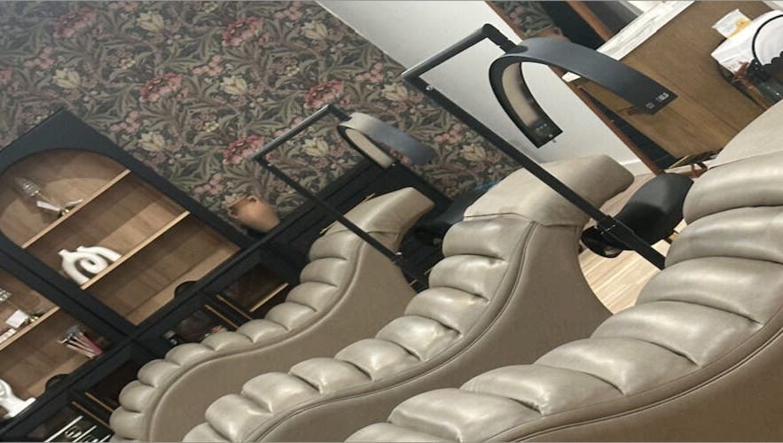 Stylish lounge chairs in Elevated Beauty by SFA, Miller Place, New York, US, highlighting luxury and comfort.