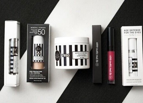 The Brow Shaping Queen's luxury skincare and makeup products elegantly displayed in Frisco, Texas, US.