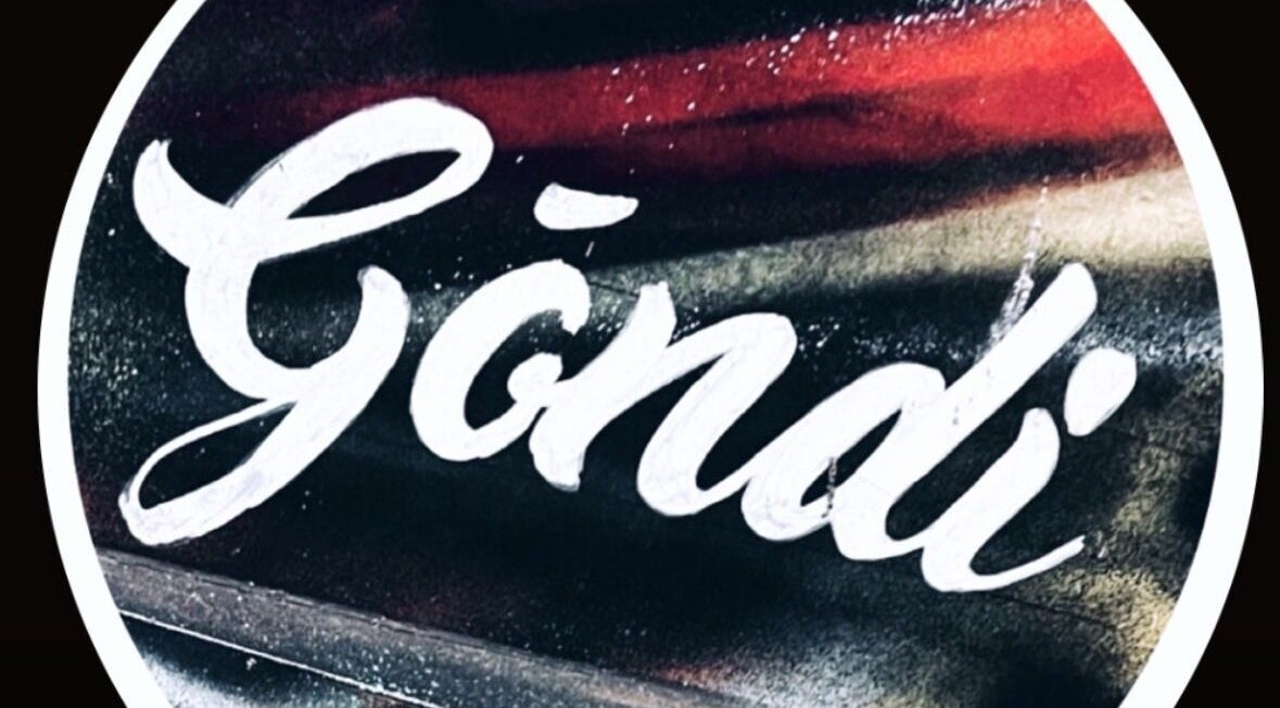 Artistic Gōndi Roots Salon LTD logo in Cardiff, Wales, GB with bold lettering.