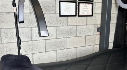 BriLash Lashes and Brows in Waikanae, Wellington, NZ showcases impressive certification wall.