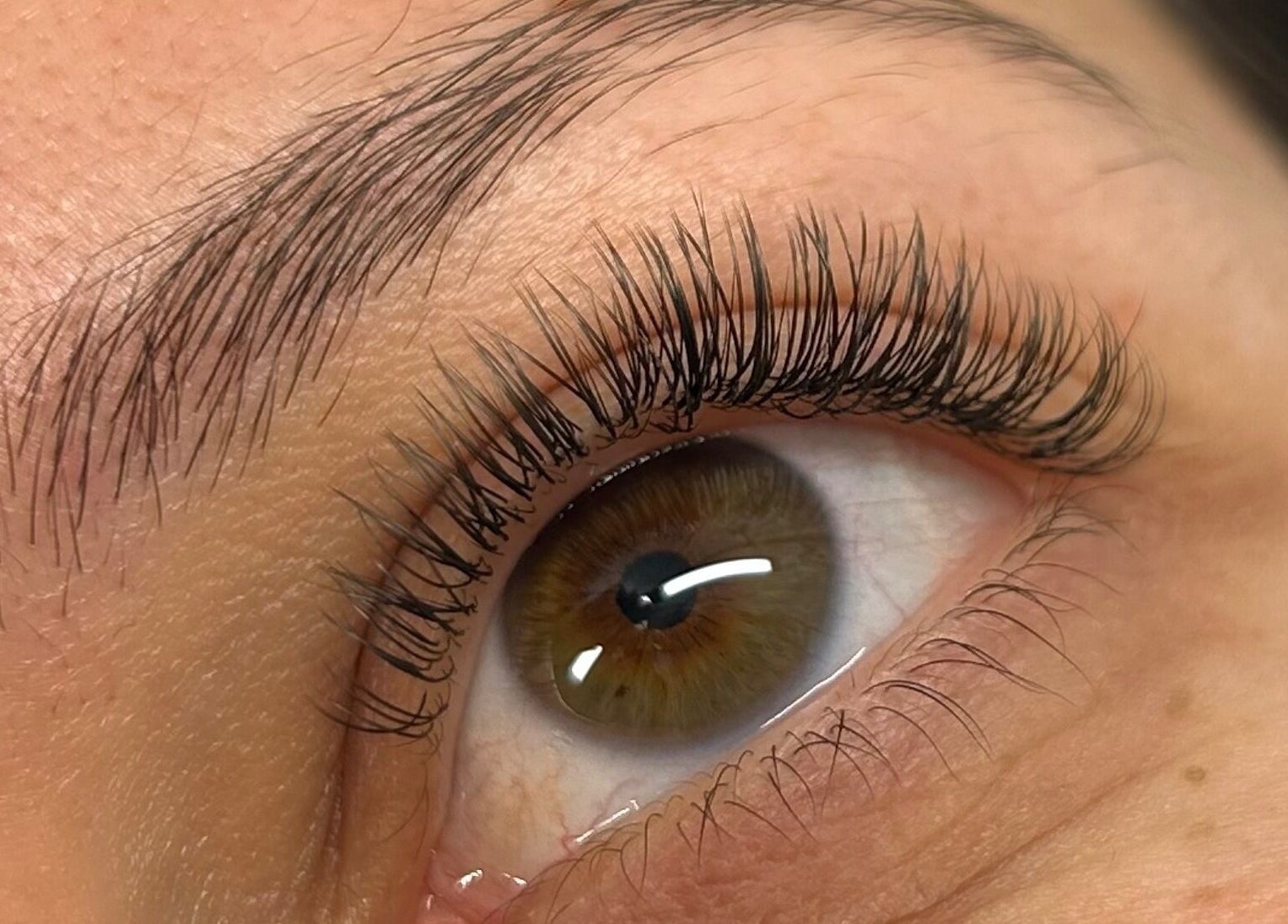 Close-up of lash work at BriLash Lashes and Brows, Waikanae, Wellington, NZ showcasing intricate details.