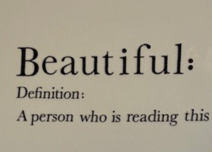 Inspirational quote at Dr Heather Muir Aesthetics & Skin, Uddingston, Scotland, GB highlighting inner beauty.