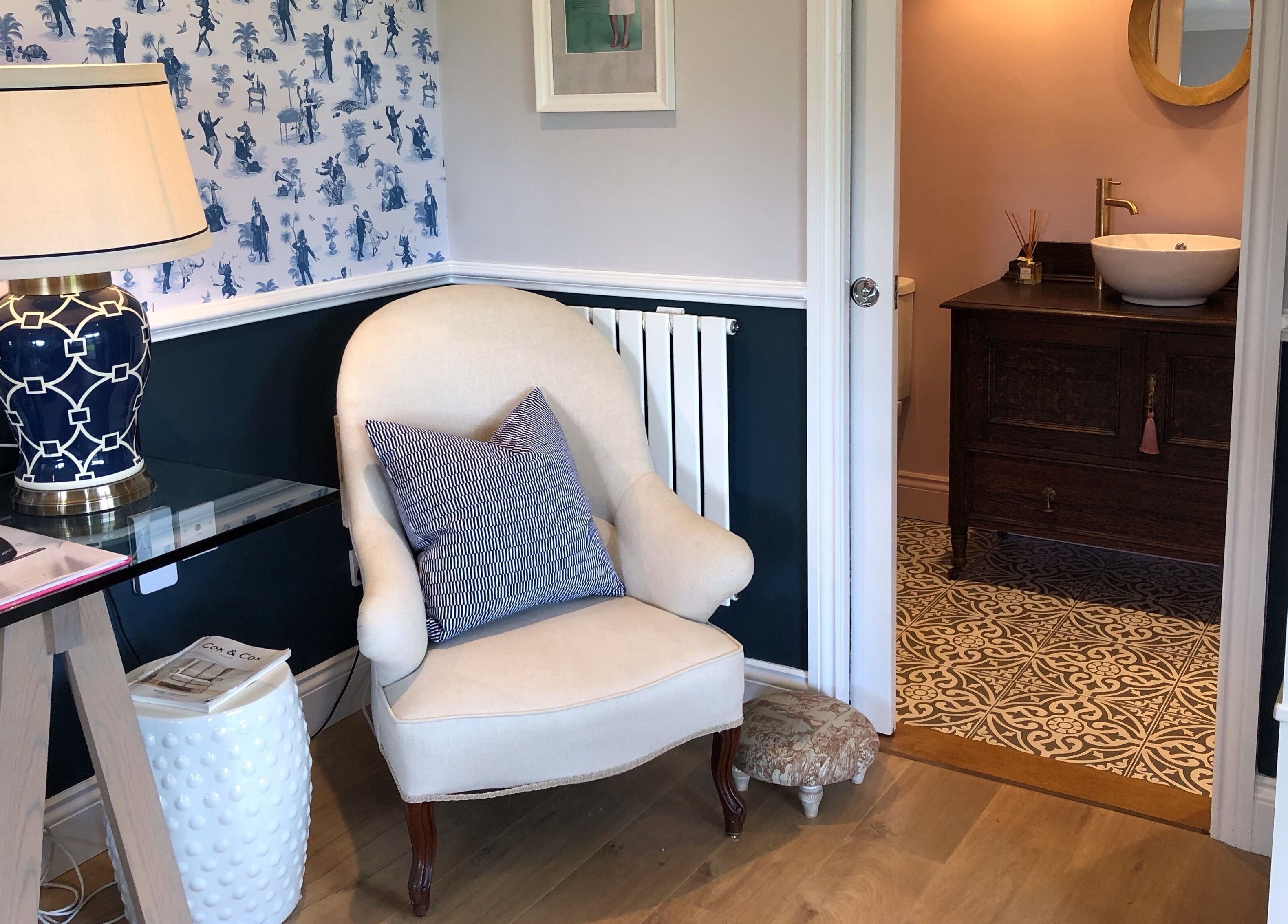 Cozy seating area and stylish decor at Fieldwaylife Beauty, Berkhamsted, England, GB.