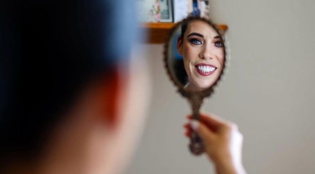 Reflection in vintage mirror at Katie Wrynne Makeup & Beauty, County Galway, enhancing beauty with makeup artistry.