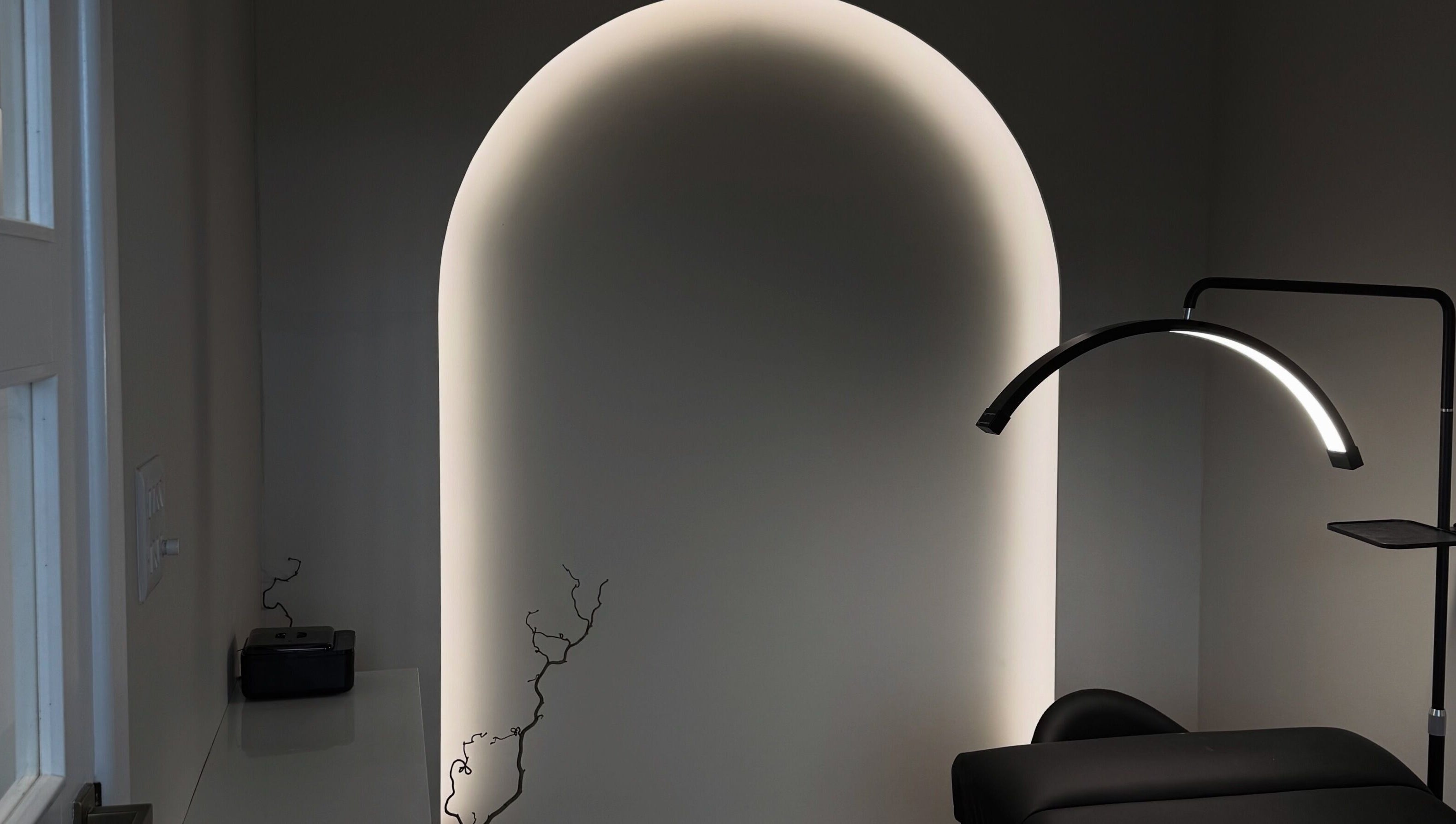 Sleek wellness nook at GM Studio, Swalwell, England, GB, featuring soft lighting and a comfortable setup.