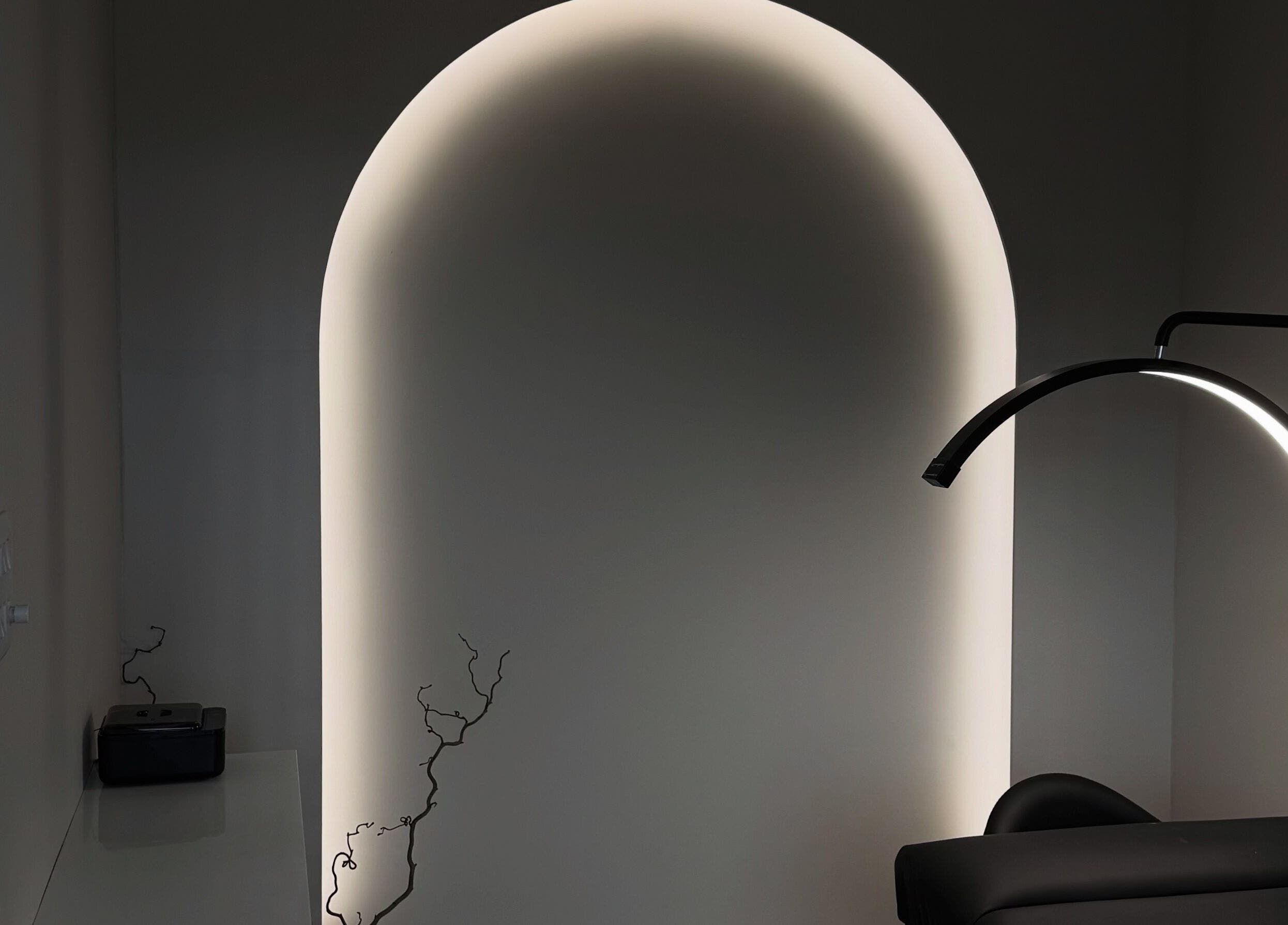 Sleek wellness nook at GM Studio, Swalwell, England, GB, featuring soft lighting and a comfortable setup.