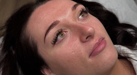 Close-up of elegant eyelash extensions at GM Studio, Swalwell, England, GB enhancing natural beauty.