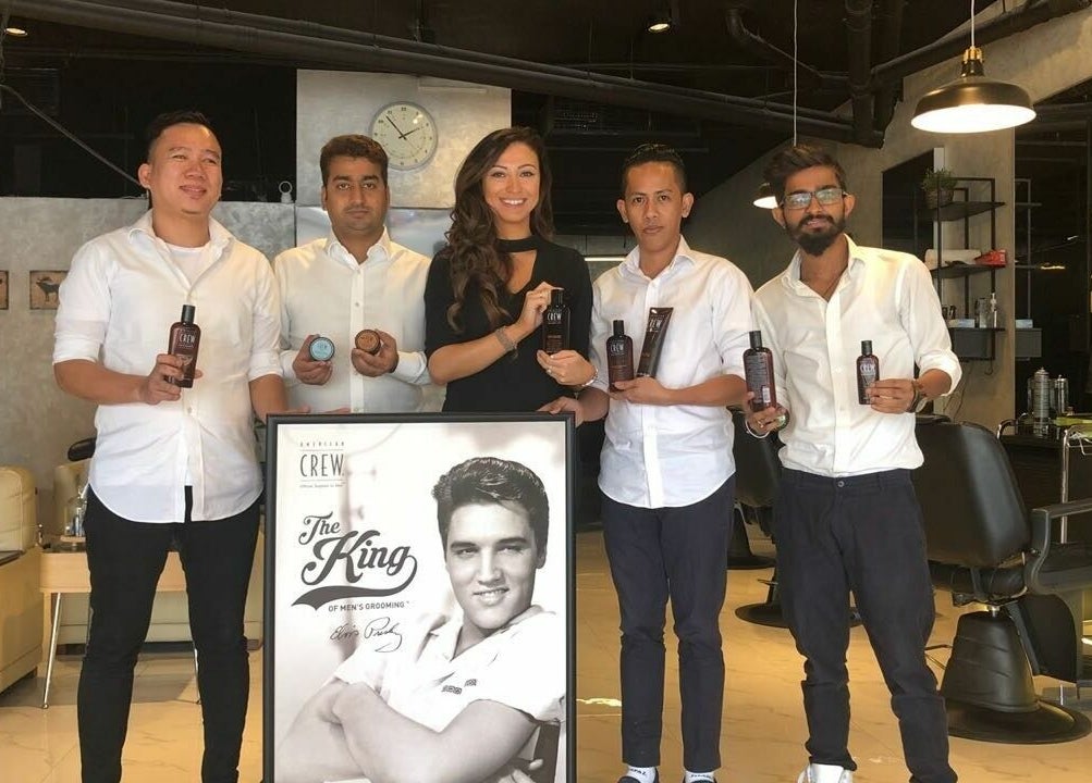 Team at The Loft Prime Gent's Salon, Dubai, Dubai, AE showcasing grooming products.