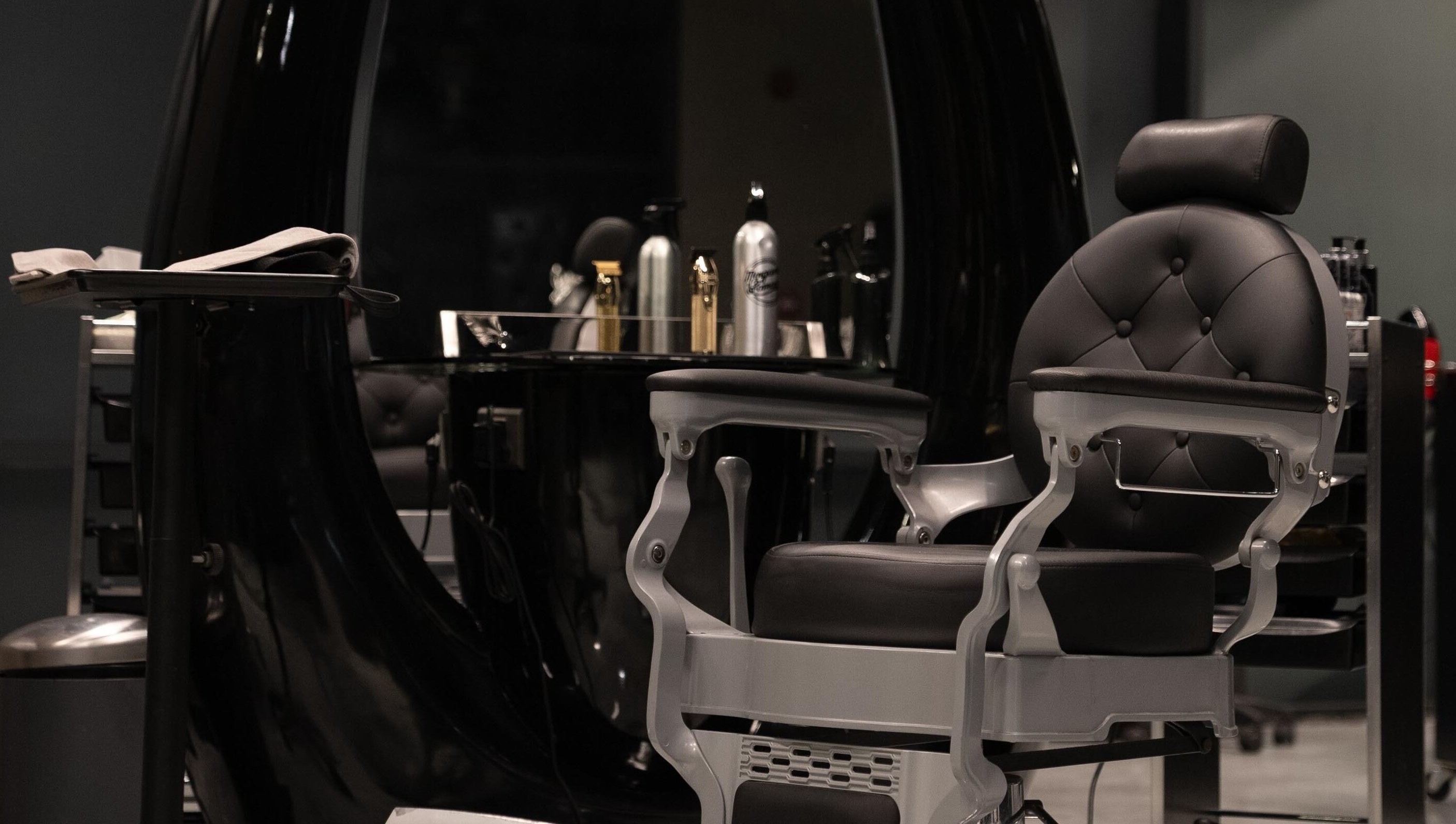 Elegant barber chair at Toni Vayz | Men | Elite Lounge Shorofat Park in Shorofat Park, SA.
