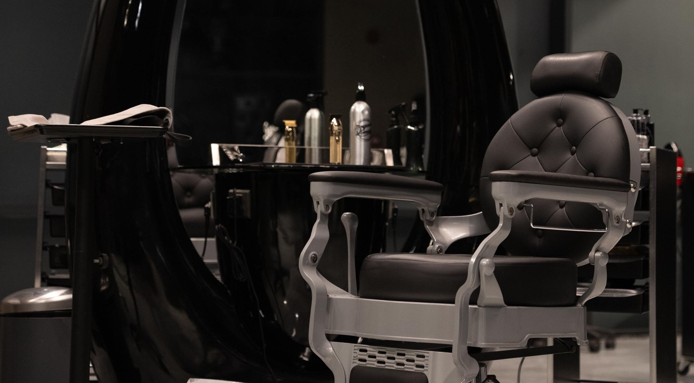 Elegant barber chair at Toni Vayz | Men | Elite Lounge Shorofat Park in Shorofat Park, SA.