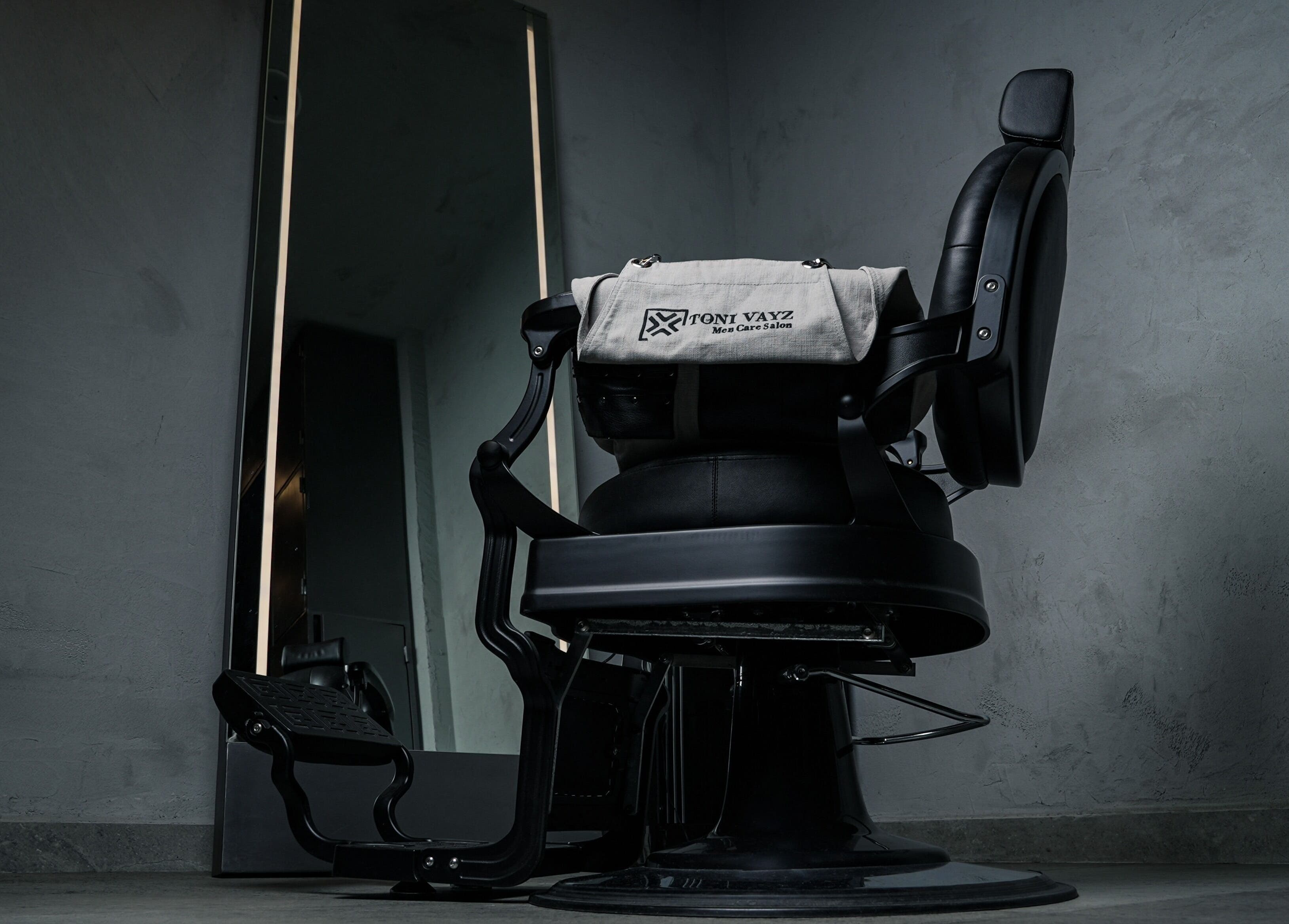 Luxury barber chair at Toni Vayz | Men | Alkhobar Alshubaily, Ansab Plaza, SA, enhances grooming experience.
