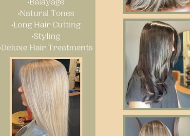 Diverse hair styles at Kmd Kollective in Melbourne, Victoria, AU, including balayage and sleek long cuts.