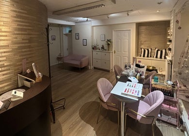 Inviting lounge area at Beauty Within, Cheadle, England, GB with stylish decor and a calming atmosphere.