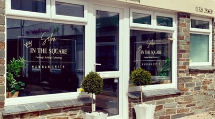 Front view of Salon in the Square in Mawnan Smith, England, showcasing its elegant entrance.