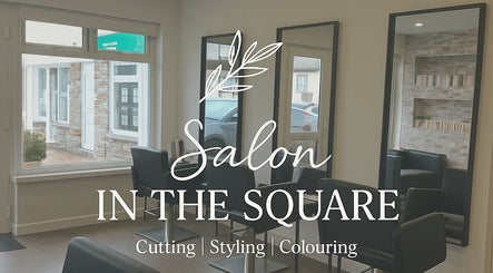 Interior of Salon in the Square, Mawnan Smith, features modern mirrors and stylish seating.