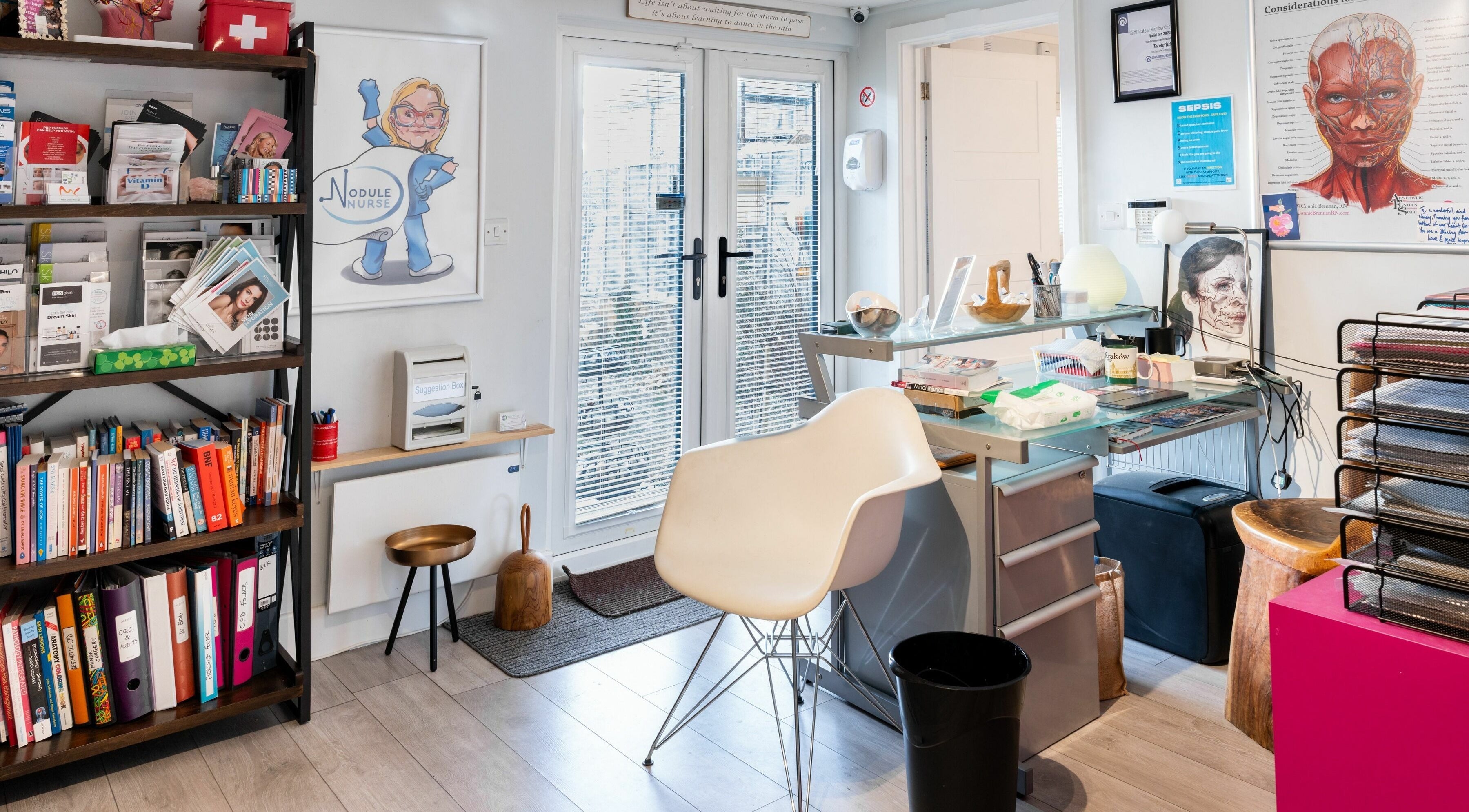 Modern consultation room at Tocolo Ltd, Abbots Langley, England, GB, featuring stylish decor and medical resources.