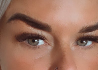 Close-up of expertly done eyelashes at Swift Hair & Beauty By Natalya, Bangor, Northern Ireland, GB.