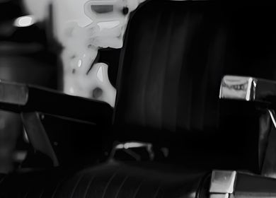 Classic barber chair at Cutsmith, Yeadon, England, GB, showcasing luxury and comfort.