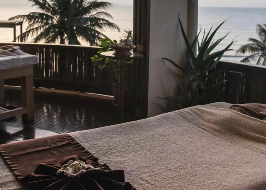 Relaxing spa room at Lakewood Ranch Med Spa with ocean views in Lakewood Ranch, Florida, US.