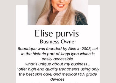 Elise Purvis, owner of Beautique Beauty & Aesthetics Wisbech, featured in WISBECH, England, GB.