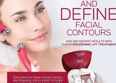 Hydradermie lift treatment at Beautique Beauty & Aesthetics Wisbech, England, revitalizes facial contours.