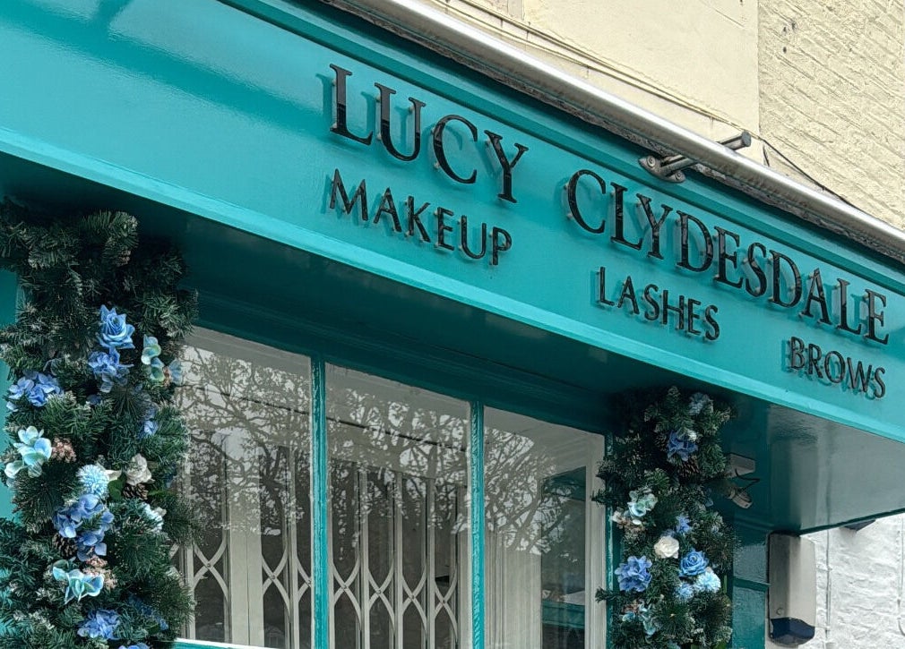 Front of Lucy Clydesdale Makeup Brows Lashes in Yarm, England, GB, adorned with elegant floral decor.