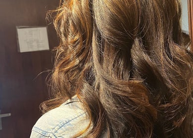 Beautiful brown curls hairstyle at Studio40, Port of Spain, Port of Spain Corporation, TT.