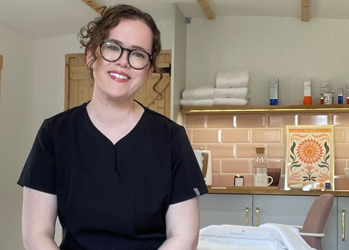 Professional at The Skin and Beauty Studio in Beaconsfield, England, GB with relaxing spa interior.